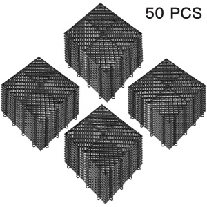 50 Pack of 12x12x0.5inch Interlocking Rubber Tiles. New