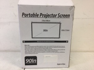 90" Portable Projector Screen, Appears New