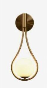 Modo Lighting Gold Mid-Century Globe Glass Wall Lights.