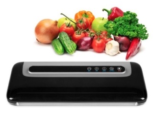 120W 50 KPA Electric Food Vacuum Sealer Preserver Kit with Dry & Moist Sealing, Sealing Bags, Hose, Black