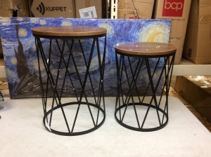 Set of Nesting End Tables. New with Cosmetic Damage