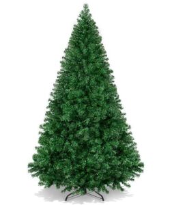 Premium Artificial Pine Christmas Tree w/ 1,000 Tips, Foldable Metal Base