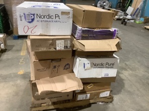 Pallet of Air Filters, Multiple Sizes