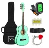 Kids Acoustic Guitar Beginner Starter Kit with Carrying Case, 30in, SoCal Green