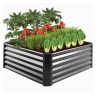 Outdoor Metal Raised Garden Bed,4x4x1.5ft