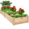 8x2ft Wooden Raised Garden Bed Planter for Garden, Lawn, Yard