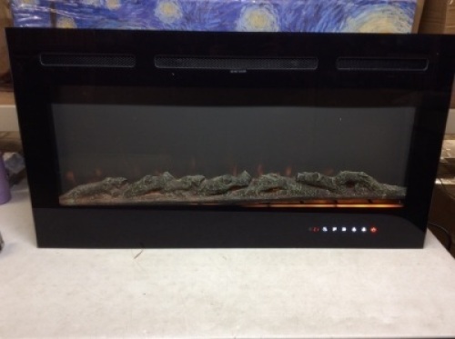 40" Wall/Recessed Electric Fireplace. Tested and Works. Appears New
