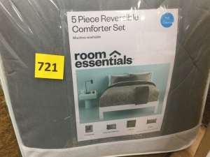 5 Piece Reversible Comforter Set