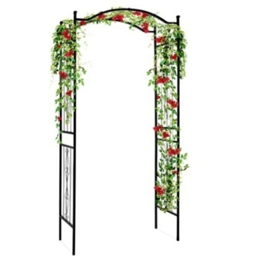 Steel Garden Arch Arbor Trellis for Climbing Plants, 92in