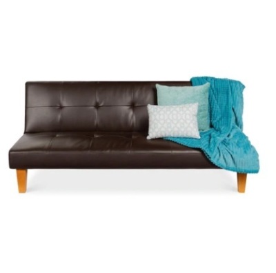 Convertible Lounge Futon Sofa Bed w/ Adjustable Back & Tufted Design