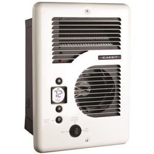 Cadet 240-volt 1,600-watt Energy Plus In-wall Fan-forced Electric Heater in White with Digital Thermostat