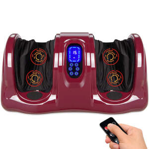 Therapeutic Foot Massager w/ High Intensity Rollers, Remote, 3 Modes 