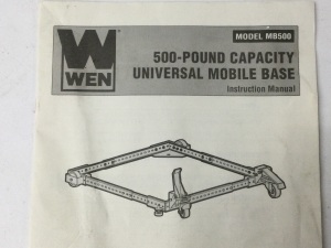 500-POUND CAPACITYUNIVERSAL MOBILE BASE appears new