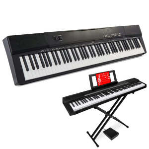 88-Key Digital Piano Set w/ Semi-Weighted Keys, Stand, Sustain Pedal 