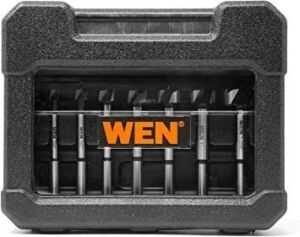 WEN FB3508 8-Piece Forstner Bit Set with Carrying Case