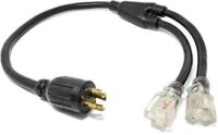 WEN PC3104-2 3 ft. 10-Gauge SJTW Generator Extension Cord Splitter&nbsp;