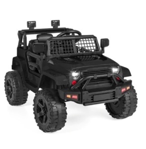 12V Kids Ride-On Truck Car w/ Parent Remote Control, Spring Suspension, Black