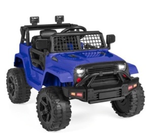 12V Kids Ride-On Truck Car w/ Parent Remote Control, Spring Suspension, Blue