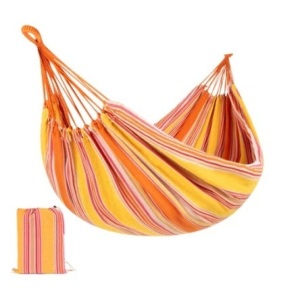 2-Person Brazilian-Style Double Hammock w/ Portable Carrying Bag, Sunset