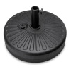 Plastic Patio Umbrella Base Pole Holder Accessory w/ Adjustable Knob, Black