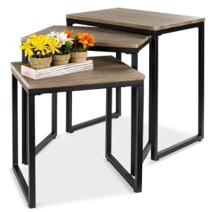 3-Piece Modern Stackable Nesting Coffee Table Home Accents Set. Appears New