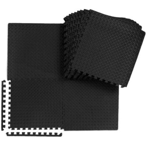 96 sq. f.t of Multipurpose Foam Tiles Customizable Floor Mat w/ Removable Edges. New