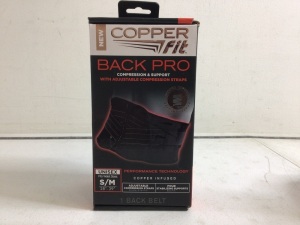 Unisex Back Pro Compression & Support, S/M, Appears New