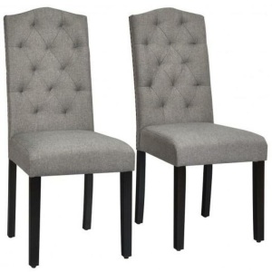 Set of 2 Tufted Upholstered Dining Chair