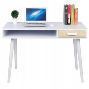 43" in. White Computer Desk 