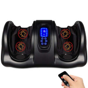 Therapeutic Foot Massager w/ High Intensity Rollers, Remote, 3 Modes 