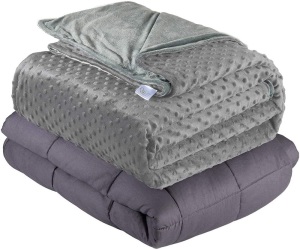 Quility Weighted Blanket for Adults - King Size, 86"x92", 20 lbs - Grey, Grey Cover. NEW. $129 Retail Value