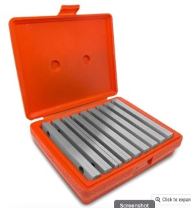 WEN 18-Piece Precision-Ground 1/4-Inch Parallel Sets with Case