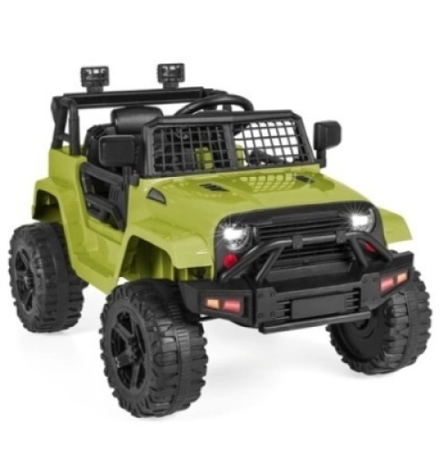 12V Kids Ride-On Truck Car w/ Parent Remote Control, Spring Suspension, Green
