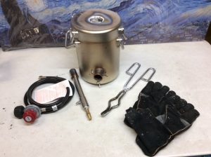 0-28LBS(12.8KGS) Gas/ Propane Metal Melting Furnace Kit for Metals. Unknwon Condition. E-Commerce Return