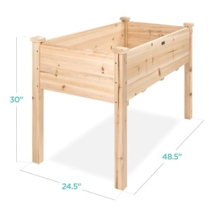 Raised Garden Bed, Elevated Wood Garden Planter Stand - 48x24x30in