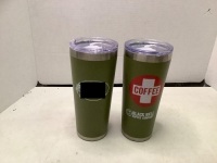 Lot of (2) Insulated Cups, Lids Broke, Ecommerce Return