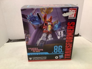 Takara Tomy Coronation Starscream Transformers, Appears New, Small Rip on Box