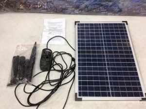 Solar Fountain Water Pump Kit. Untested and Unknown Condition E-Commerce Return