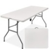 6ft Portable Folding Plastic Dining Table w/ Handle, Lock&nbsp;