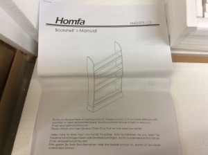 Homfa White Bookshelf. Appears New