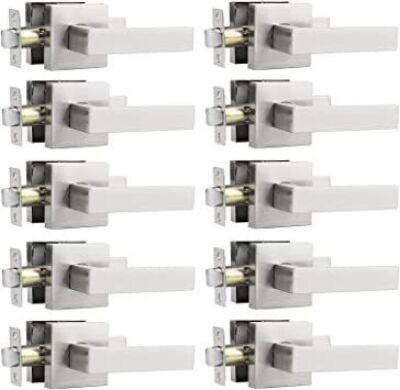 Probrico 10 Pack Satin Nickel Door Levers for Hall and Closet,Passage Function Contractor Pack