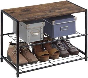 HOMEFORT 3-Tier Metal Shoe Rack