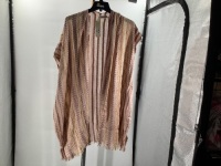 Quagga Peach Basketweave Coverup, OS, Appears New