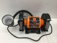 8-Inch Variable Speed Bench Grinder with Flexible Work Light,Appears New