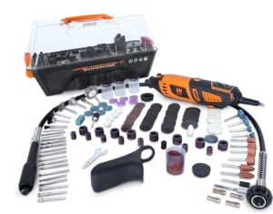WEN 23190 1.3-Amp Variable Speed Steady-Grip Rotary Tool with 190-Piece Accessory Kit, Flex Shaft, and Carrying Case,NEW