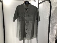 Red Head Men's Button Up Short Sleeve Shirt, Large, Appears New