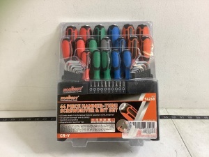 44 Piece Hammer-Thru Screwdriver & Bit Set, Appears New