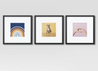 Case of (2) sets of 3,&nbsp;14.5" x 14.5" Matted to 8" x 8" Gallery Frames