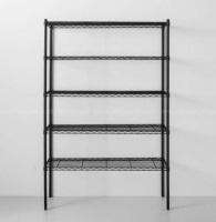 5 Tier Wire Shelf Black