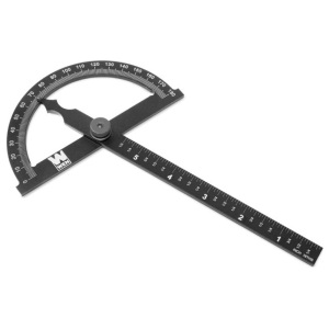 Adjustable Aluminum Protractor and Angle Gauge with Laser Etched Scale